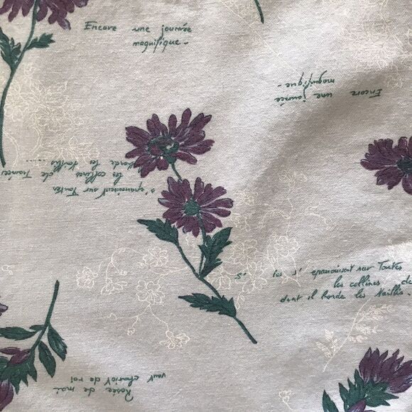 Vintage 90s LL Bean Blue Floral Botanical 100% Cotton Collared Shirt L/XL - Picture 5 of 8